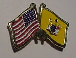 New Jersey & U.S. Lapel Pin