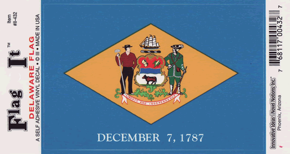 Delaware Flag Decal Sticker