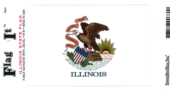 Illinois Flag Decal Sticker