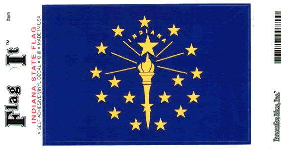 Indiana Flag Decal Sticker