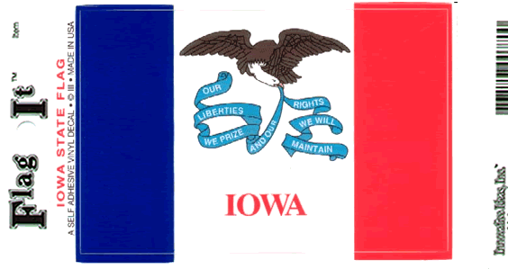 Iowa Flag Decal Sticker