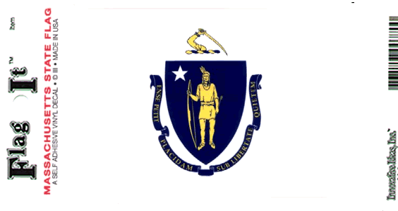 Massachusetts Flag Decal Sticker