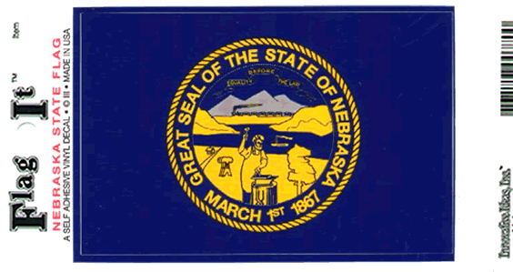 Nebraska Flag Decal Sticker
