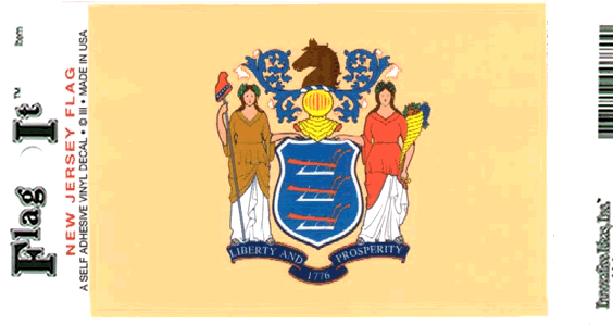 New Jersey Flag Decal Sticker