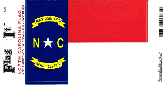 North Carolina Flag Decal Sticker