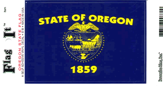 Oregon Flag Map Sticker Oregon Flag Decal Sticker - Durable Vinyl From Flags Unlimited