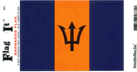 Barbados Flag Decal Sticker - Durable Vinyl From Flags Unlimited