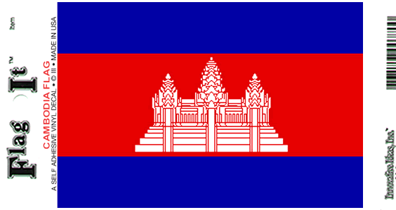 Cambodia Flag Decal Sticker