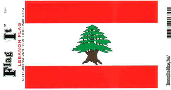 Lebanon Flag Decal Sticker