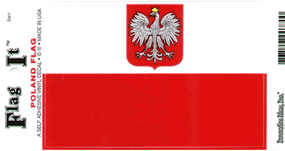 Poland with Eagle Flag Decal Sticker