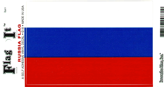 Russia Flag Decal Sticker