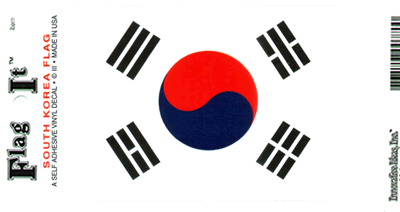 South Korea Flag Decal Sticker