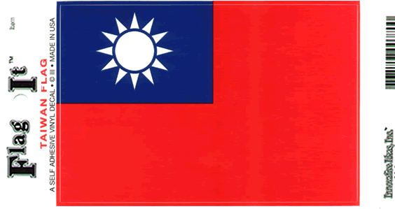 Taiwan Flag Decal Sticker