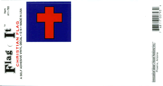 Christian Flag Decal Sticker