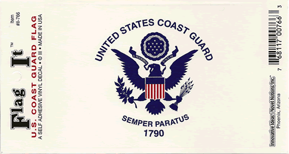 Coast Guard Flag Decal Sticker