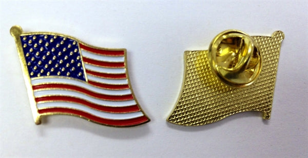 Flag Pin Label Brass American Flag Lapel Pin from Flags Unlimited
