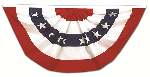 Pleated Full Fan With Stars Bunting