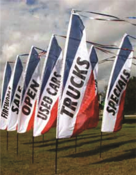 Striped Message Feather Flags