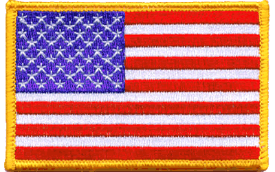 USA Flag Patch – Iron On Or Sew On Embroidered Badge (Cotton, Made In China)