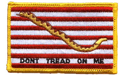 DON'T TREAD ON ME GADSDEN FLAG PATCH AMERICAN USA EMBLEM embroidered iron-on