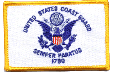 Coast Guard Flag Patch - 2.25''x3.5''
