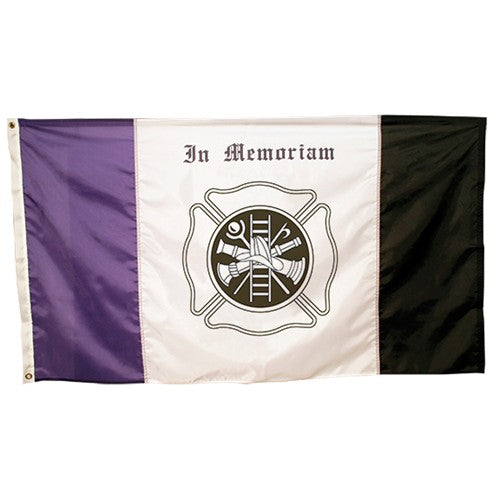Firefighter Mourning in Memoriam Flag