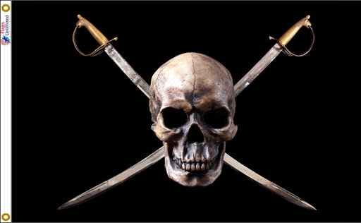 Garden Décor Items Skull Crossbones Pirate Flag Jolly Roger Large Banner 5X3' Eyelets For - Foto 6