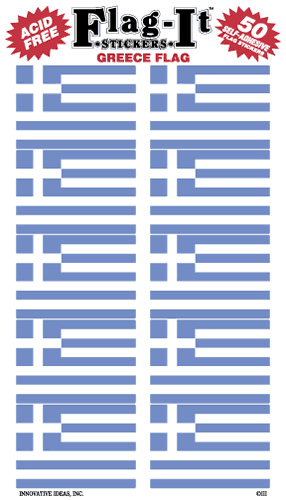 Greece Flag Stickers - 21 per sheet Greece Flag Stickers - 21 per sheet
