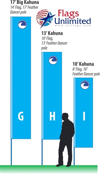 Custom Kahuna Tall Flags
