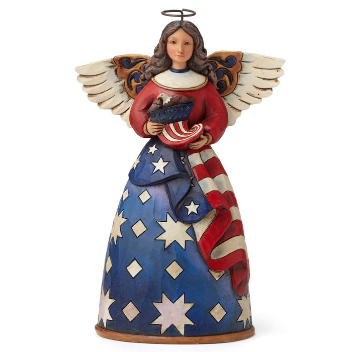 Jim Shore Patriotic Angel in Flag Dress Figurine