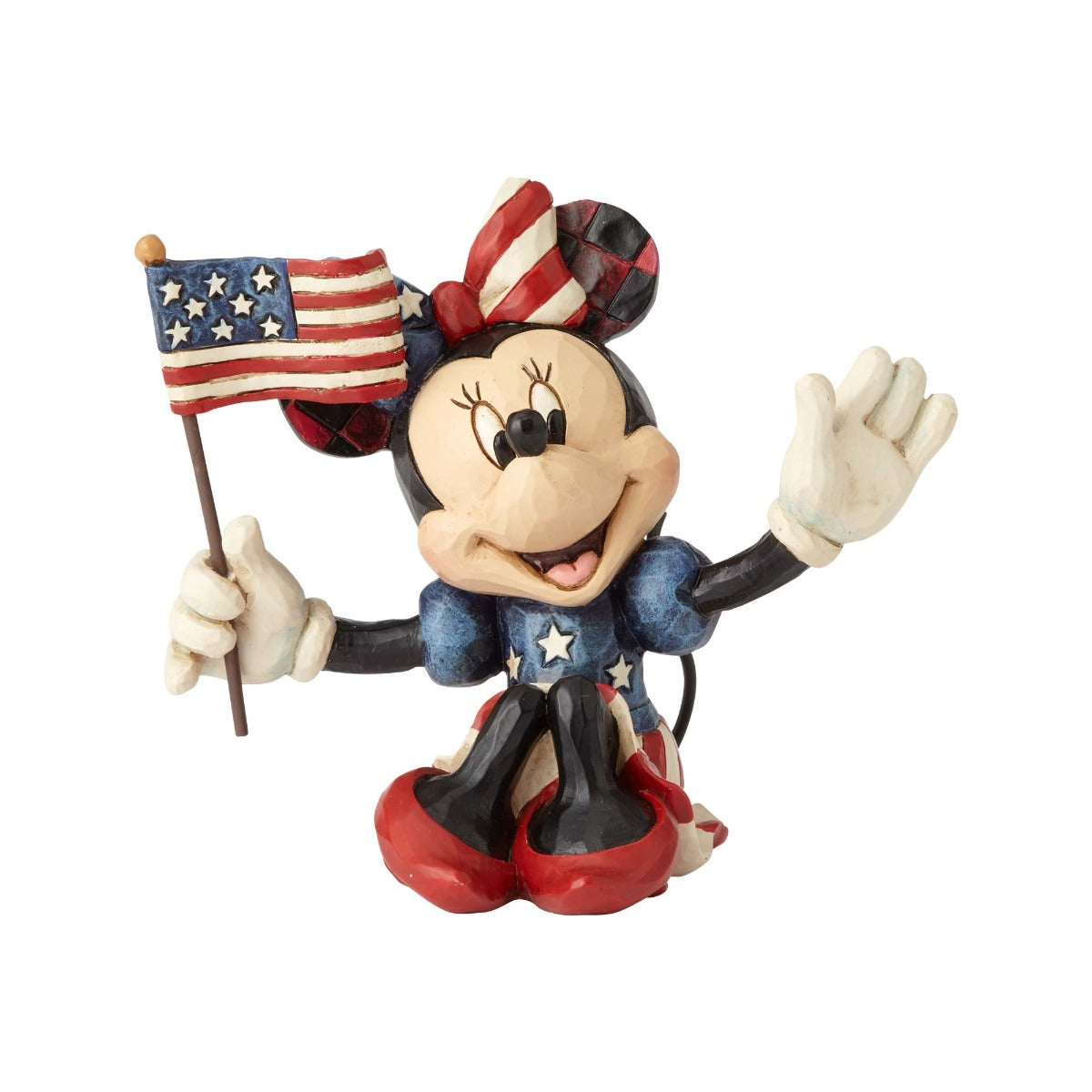 ミッキー ミニー フィギュア アメリカ国旗 Jim Shore Mini Patriotic Minnie Mouse Figurine — Flags Unlimited