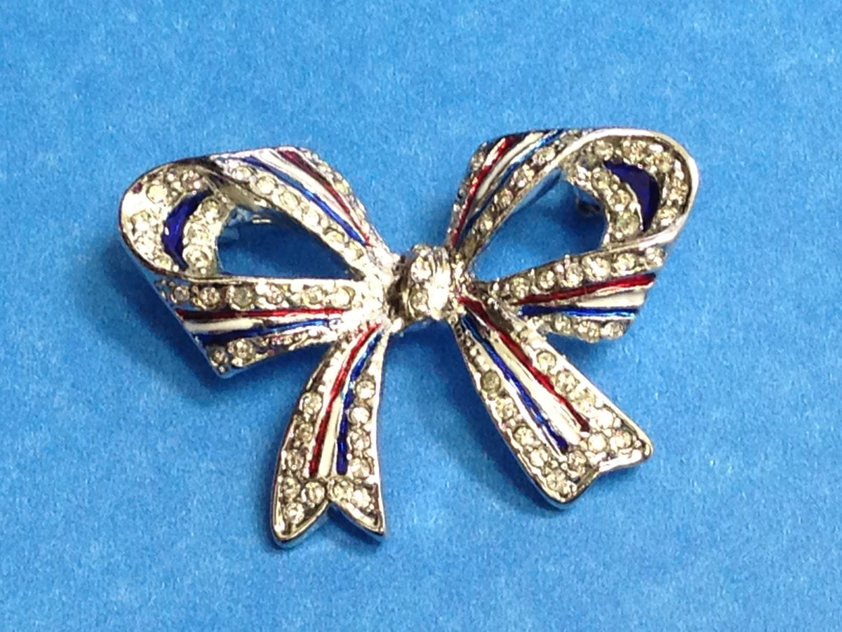 Rhinestone Large Bow USA Pin — Flags Unlimited