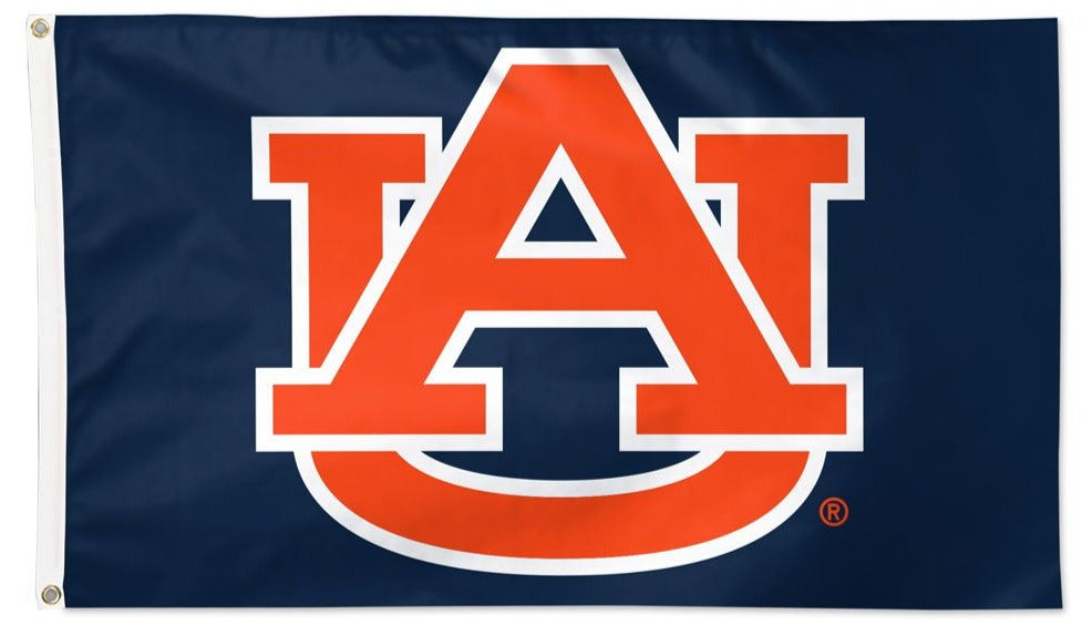 Auburn Tigers Logo Flag Blue