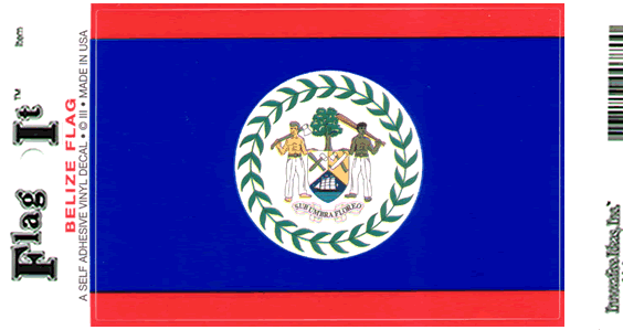 Belize Flag Decal Sticker