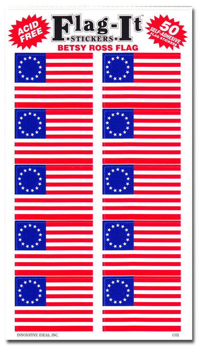 Betsy Ross Stickers 50 Pack