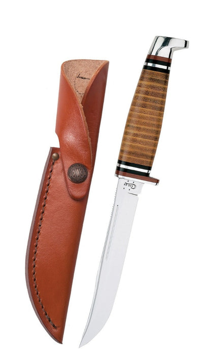 Case Leather 5" Utility Hunter with Leather Sheath 00381