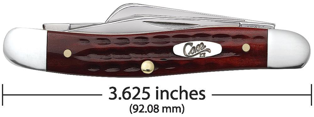 Case Pocket Worn Old Red Bone Corn Cob Jig Medium Stockman 00786