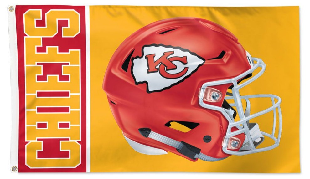 kansas city chiefs football gear WinCraft Kansas City Chiefs 3' x 5' Helmet Deluxe Single-Sided Flag