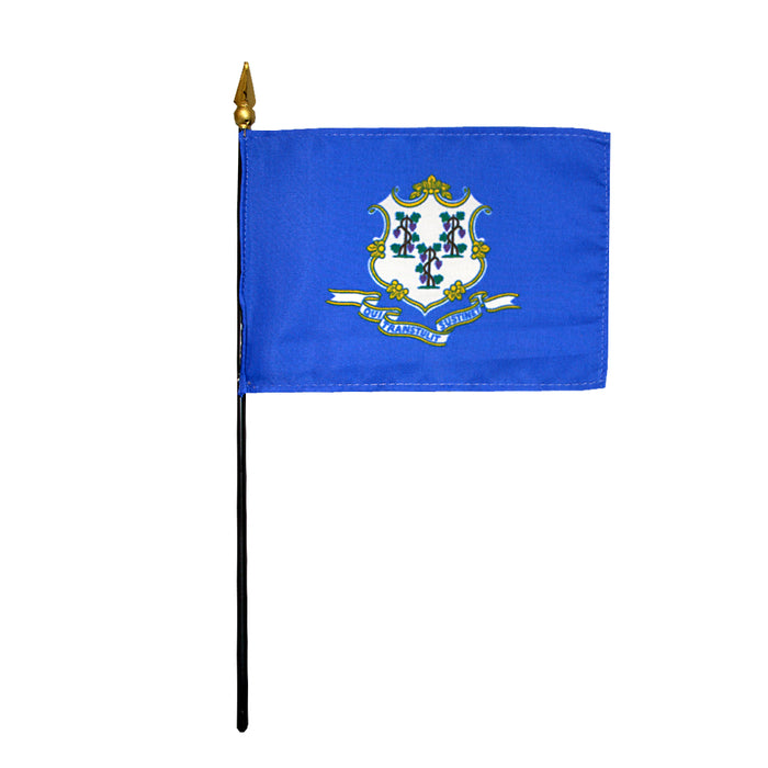 Connecticut State Flag Stick Flag