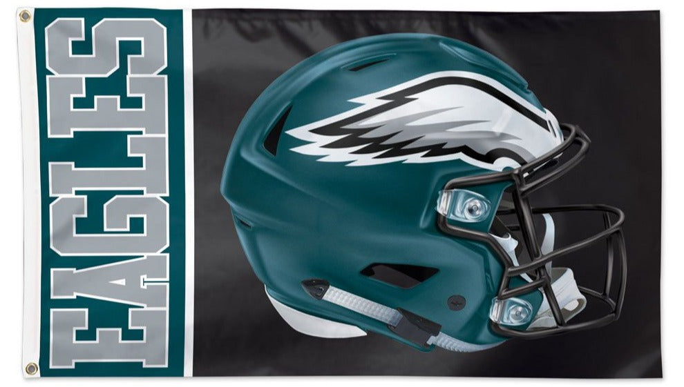 cool eagle helmets football WinCraft Philadelphia Eagles 3' x 5' Helmet Deluxe Single-Sided Flag
