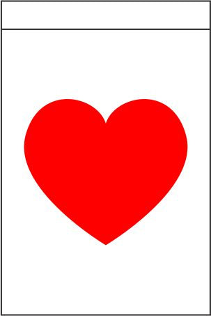 Heart Flag - Garden 12"x18"