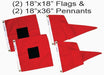 Smaller Flag Set Includes 2 Flags & 2 Pennants