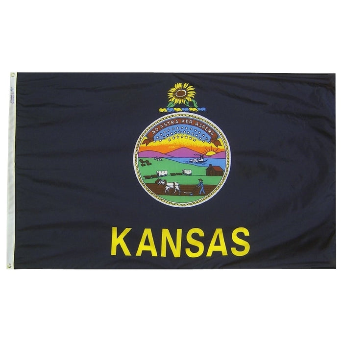 Kansas State Shaped Flag Vinyl Sticker Decal – Made By WarlordOne