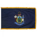 Maine State Flag With Pole Hem & Fringe