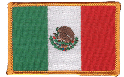 Mexico Flag Patch – Small Embroidered Iron-On Patch For Jackets, Bags, Apparel