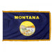 Montana State Flag With Pole Hem & Fringe