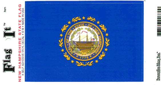 New Hampshire Flag Decal Sticker