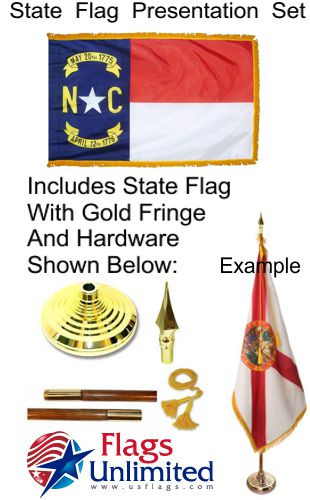 North Carolina Indoor Flag Set