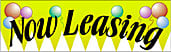 Now leasing Banner from Flags Unlimited