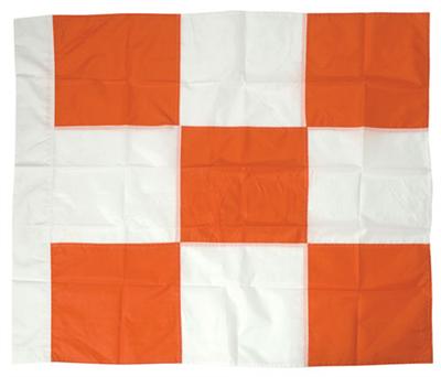 Orange & White Checkered Airfield Safety Flag 3'x3'